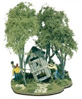 M108 Woodland Scenics Outhouse Mischief Kit - kids messing about